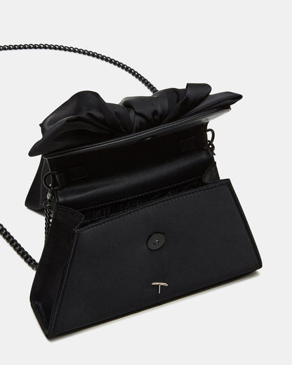 COSETTE Bag Black Satin Beaded Top-Handle Mini Handbag - Steve Madden