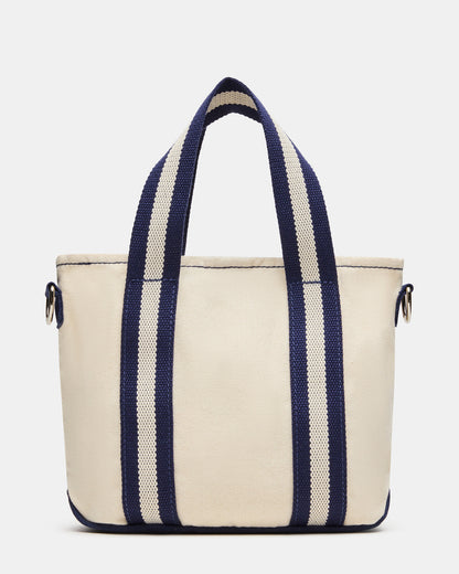 COLLEGE Bag Natural Top-Handle Canvas Crossbody Tote Handbag - Steve Madden