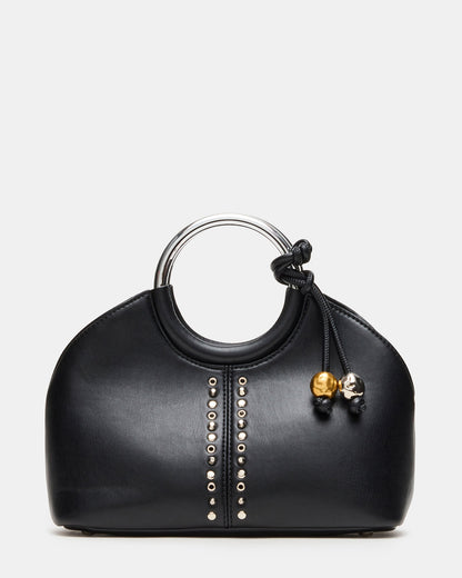 GEENA Embellished Bag Black Ring Top-Handle Crossbody Handbag - Steve Madden