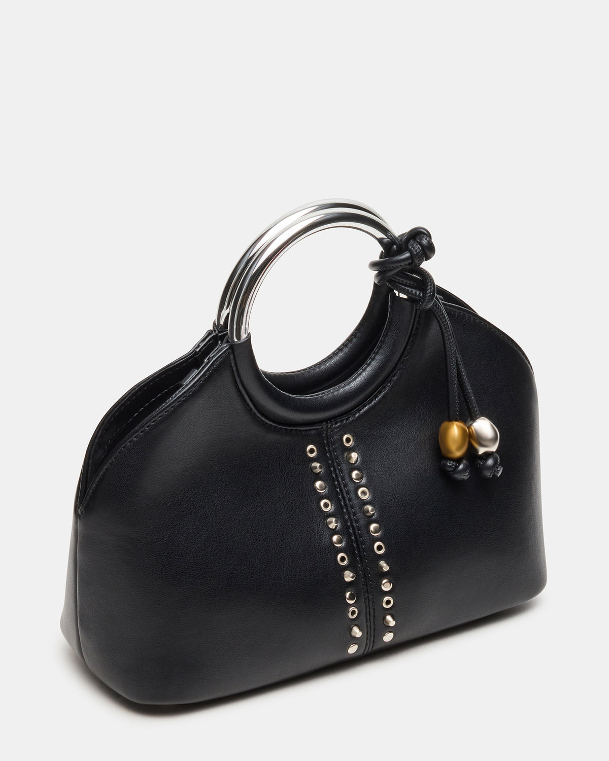 GEENA Embellished Bag Black Ring Top-Handle Crossbody Handbag - Steve Madden