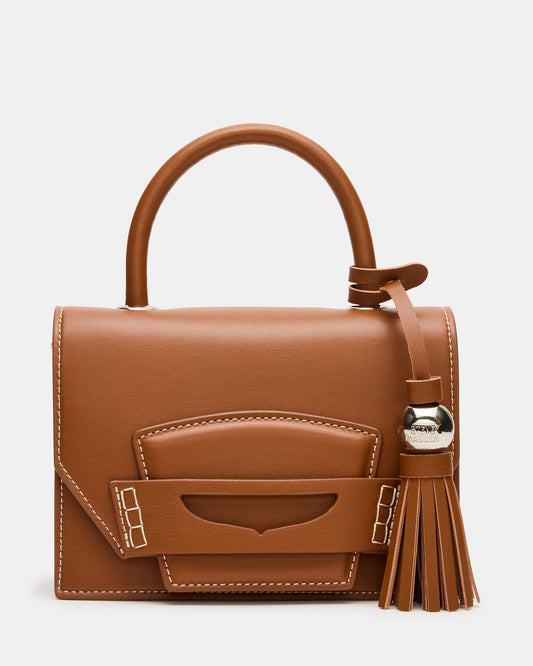 PREPPY Bag Toffee Structured Top-Handle Penny Loafer Crossbody Handbag - Steve Madden