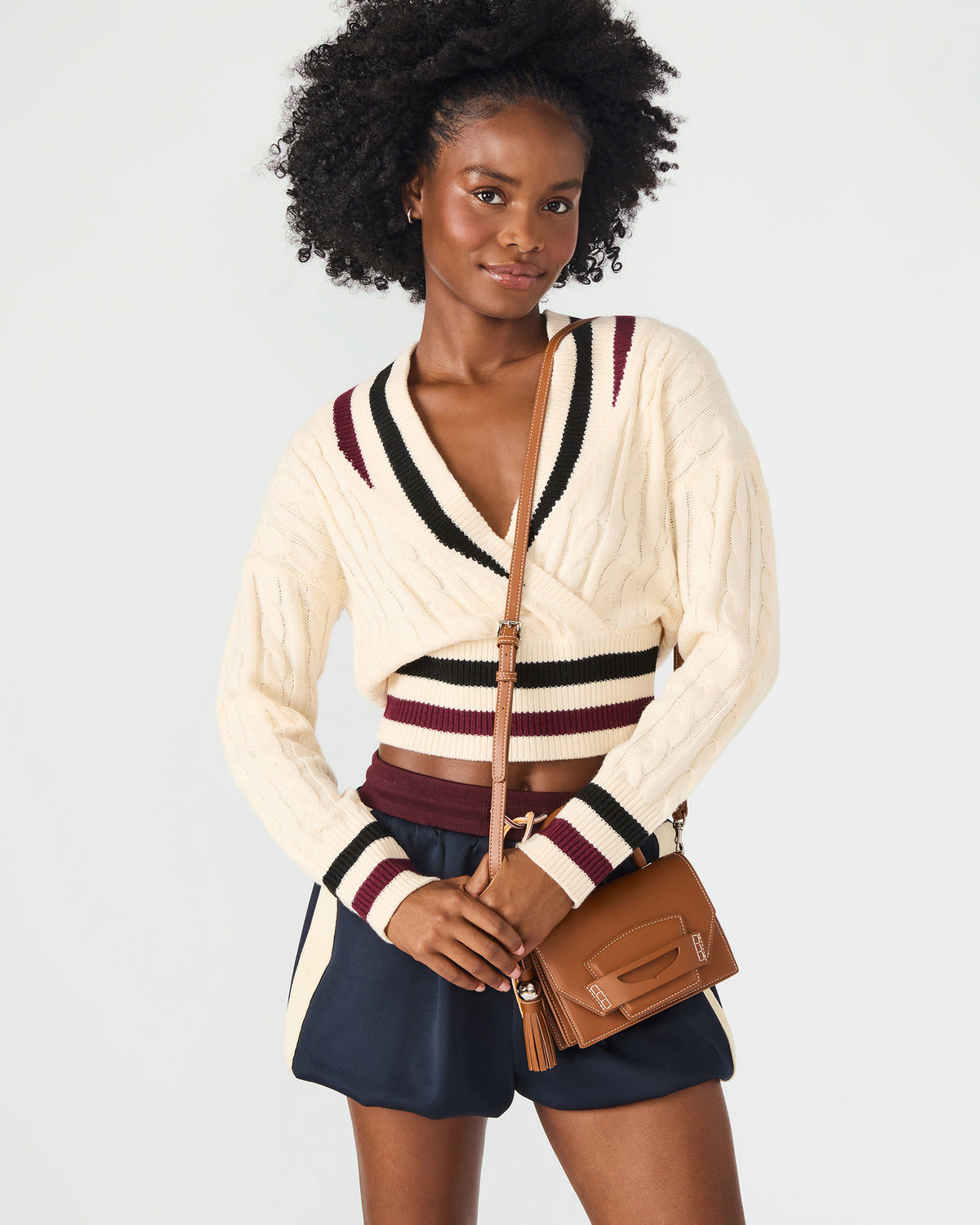 PREPPY Bag Toffee Structured Top-Handle Penny Loafer Crossbody Handbag - Steve Madden