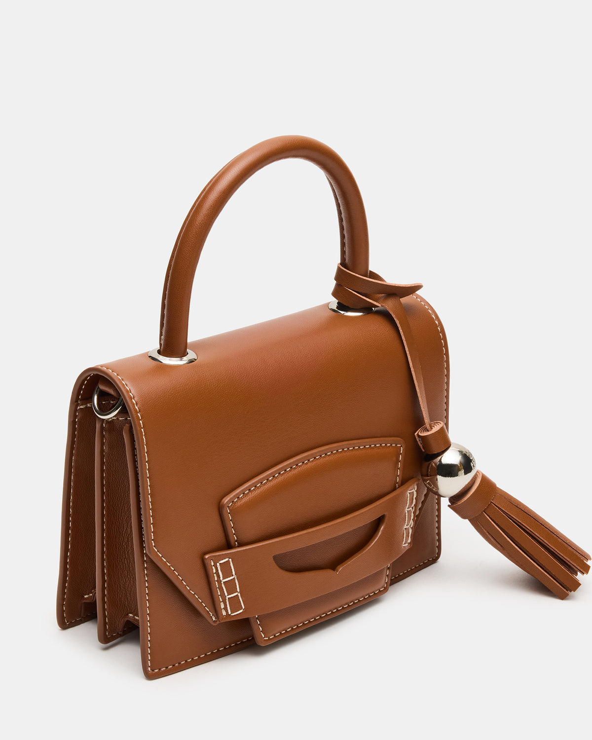 PREPPY Bag Toffee Structured Top-Handle Penny Loafer Crossbody Handbag - Steve Madden