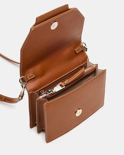 PREPPY Bag Toffee Structured Top-Handle Penny Loafer Crossbody Handbag - Steve Madden