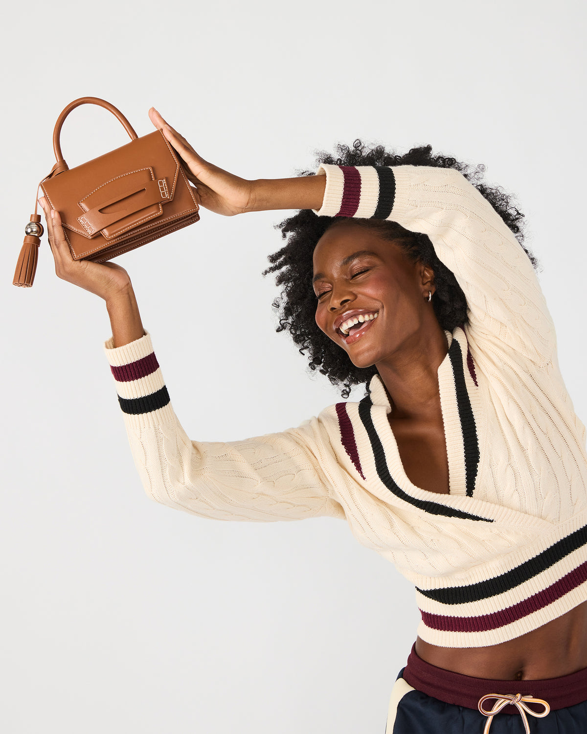 PREPPY Bag Toffee Structured Top-Handle Penny Loafer Crossbody Handbag - Steve Madden