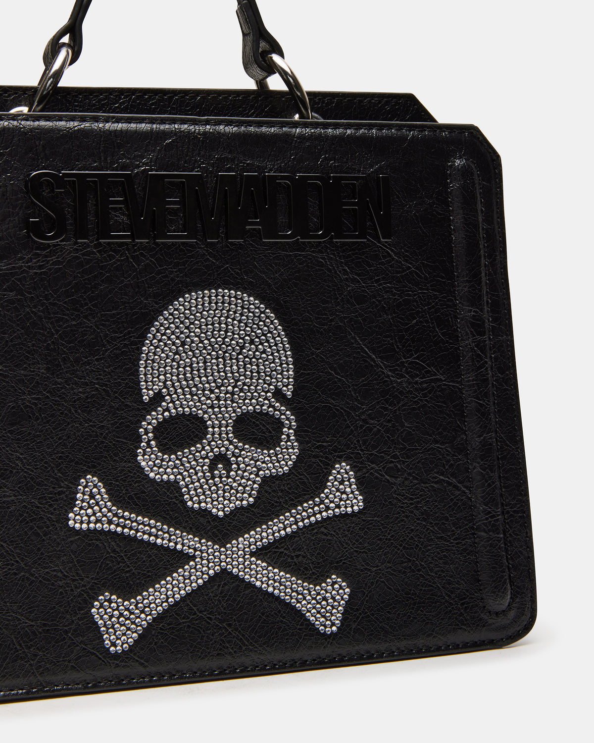 EVELYN Skull Bag Black Top Handle Crossbody Bag - Steve Madden