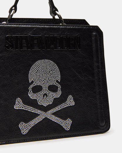 EVELYN Skull Bag Black Top Handle Crossbody Bag - Steve Madden