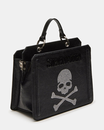 EVELYN Skull Bag Black Top Handle Crossbody Bag - Steve Madden