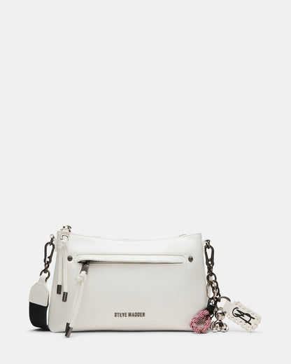 JONY Bag White Top-Zipper Crossbody Handbag - Steve Madden