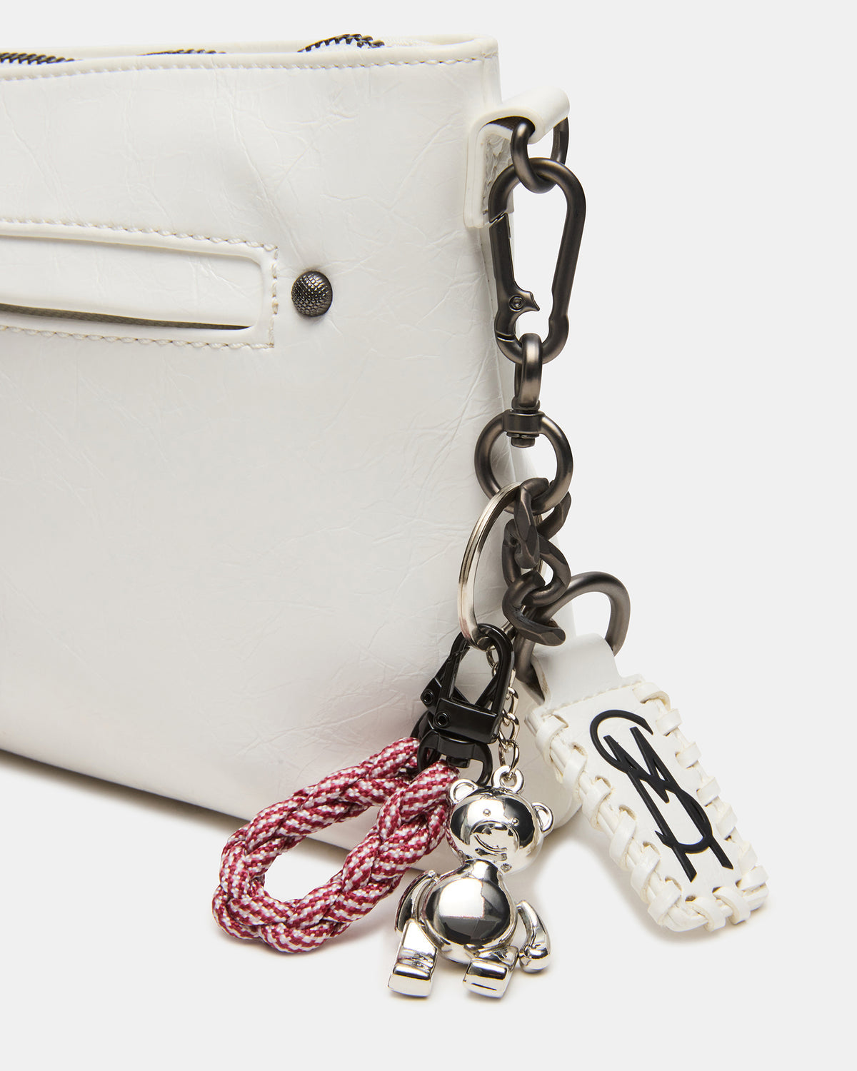 JONY Bag White Top-Zipper Crossbody Handbag - Steve Madden