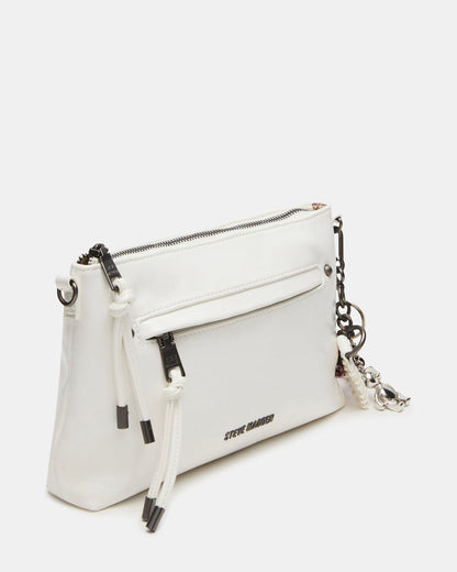 JONY Bag White Top-Zipper Crossbody Handbag - Steve Madden