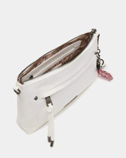 JONY Bag White Top-Zipper Crossbody Handbag - Steve Madden