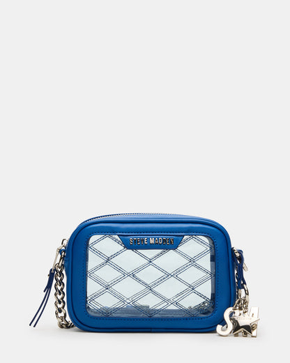 JELLY Bag Blue Clear Camera Crossbody Handbag - Steve Madden