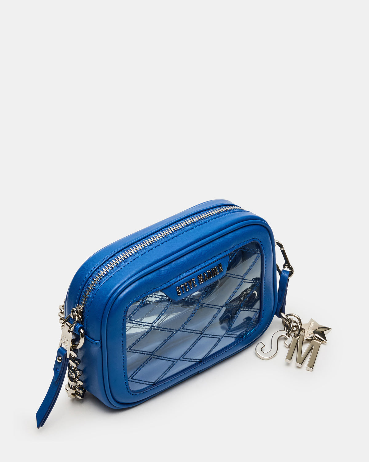 JELLY Bag Blue Clear Camera Crossbody Handbag - Steve Madden
