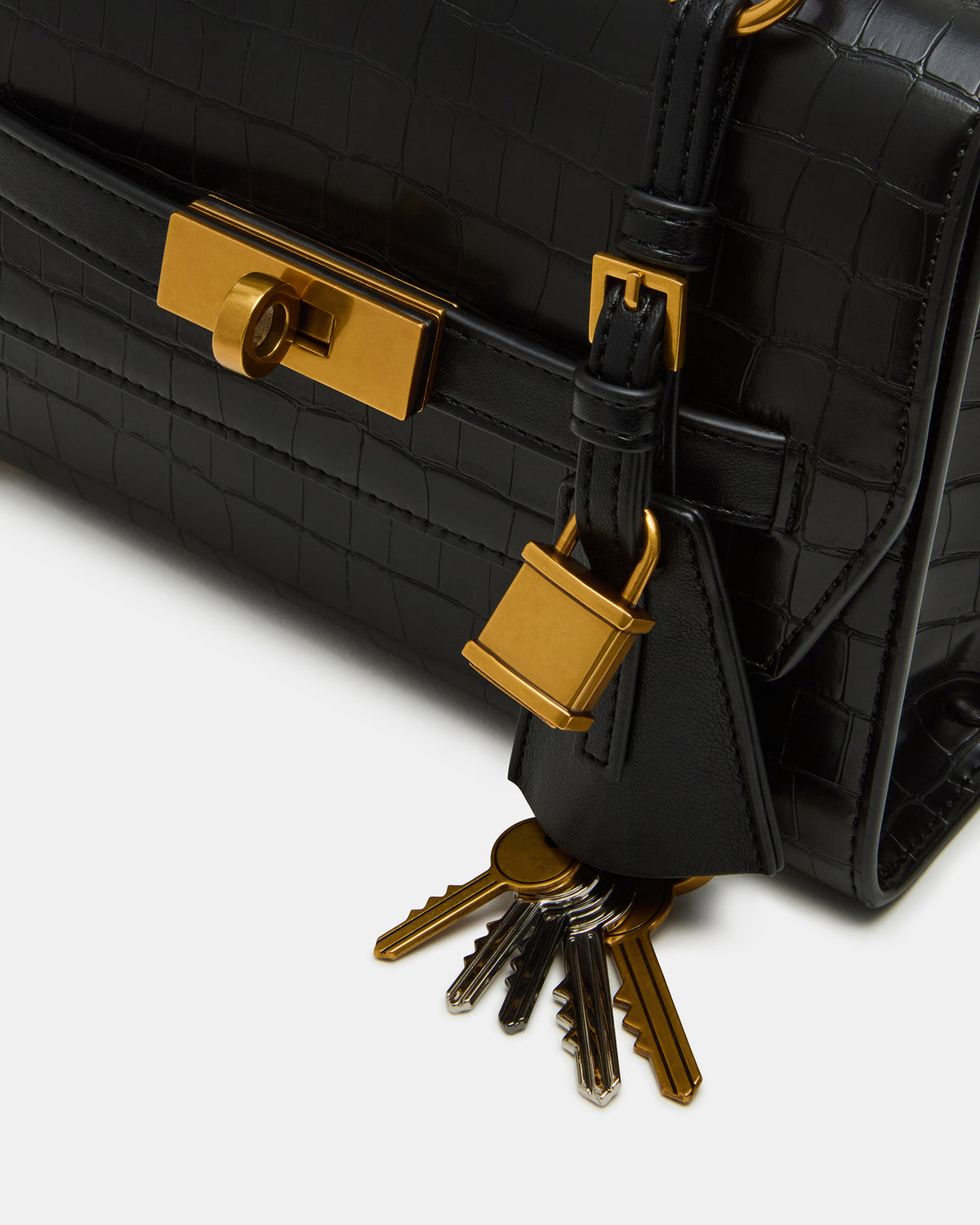 ELLOISE Bag Black Structured Mini Crossbody Handbag - Steve Madden