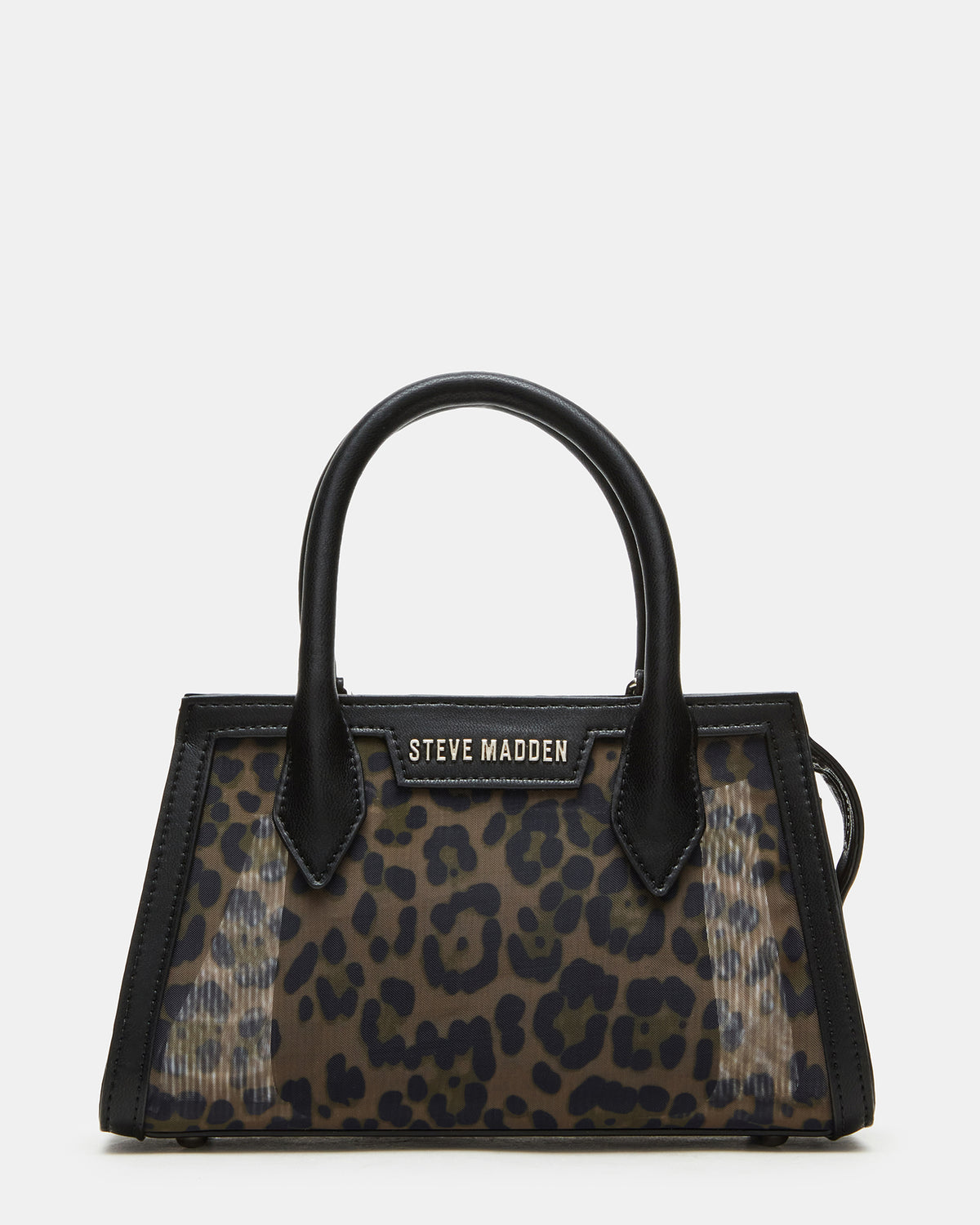 PEACHY Leopard Women's Mini Top-Handle Mesh Handbag - Steve Madden
