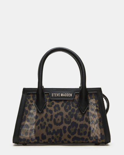 PEACHY Leopard Women's Mini Top-Handle Mesh Handbag - Steve Madden