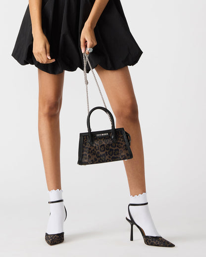 PEACHY Leopard Women's Mini Top-Handle Mesh Handbag - Steve Madden
