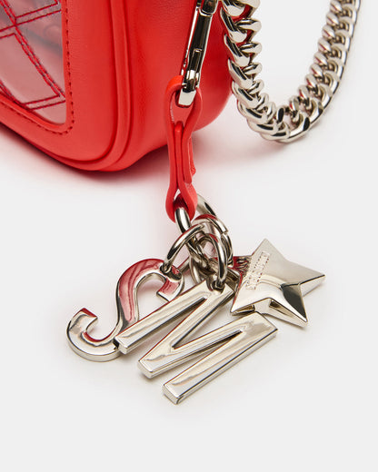 JELLY Bag Red Clear Camera Crossbody Handbag - Steve Madden