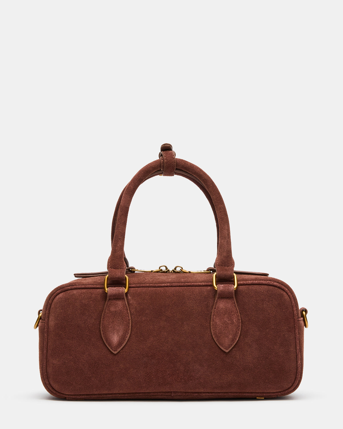 MERIT Bag Chestnut Suede Top-Handle Satchel Crossbody Handbag - Steve Madden
