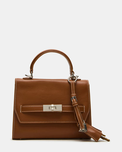 ELLOISE Bag Cognac Structured Mini Crossbody Handbag - Steve Madden