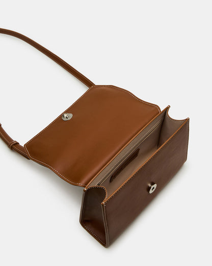 ELLOISE Bag Cognac Structured Mini Crossbody Handbag - Steve Madden