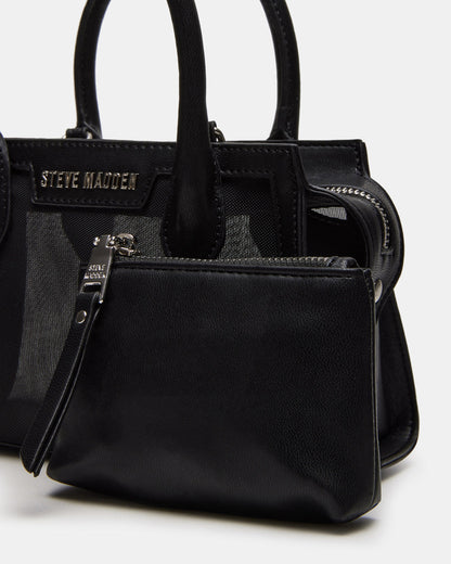 PEACHY Black Women's Mini Top-Handle Mesh Handbag - Steve Madden