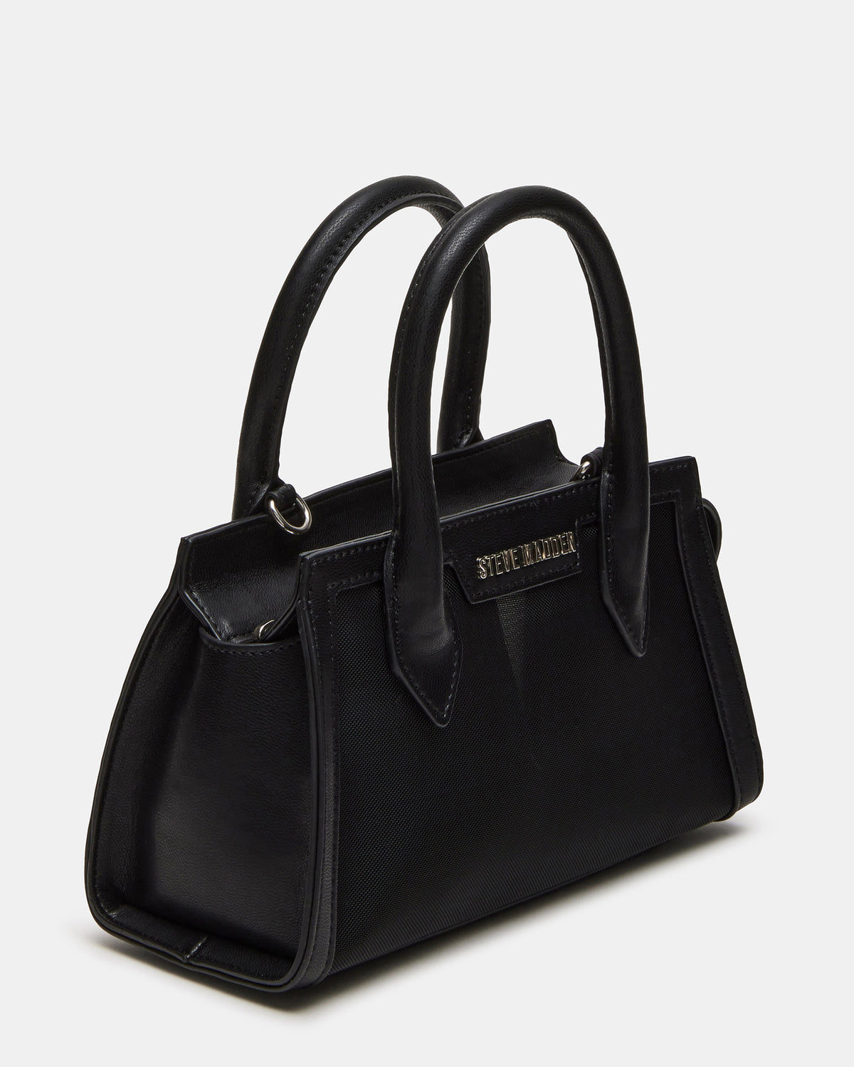 PEACHY Black Women's Mini Top-Handle Mesh Handbag - Steve Madden