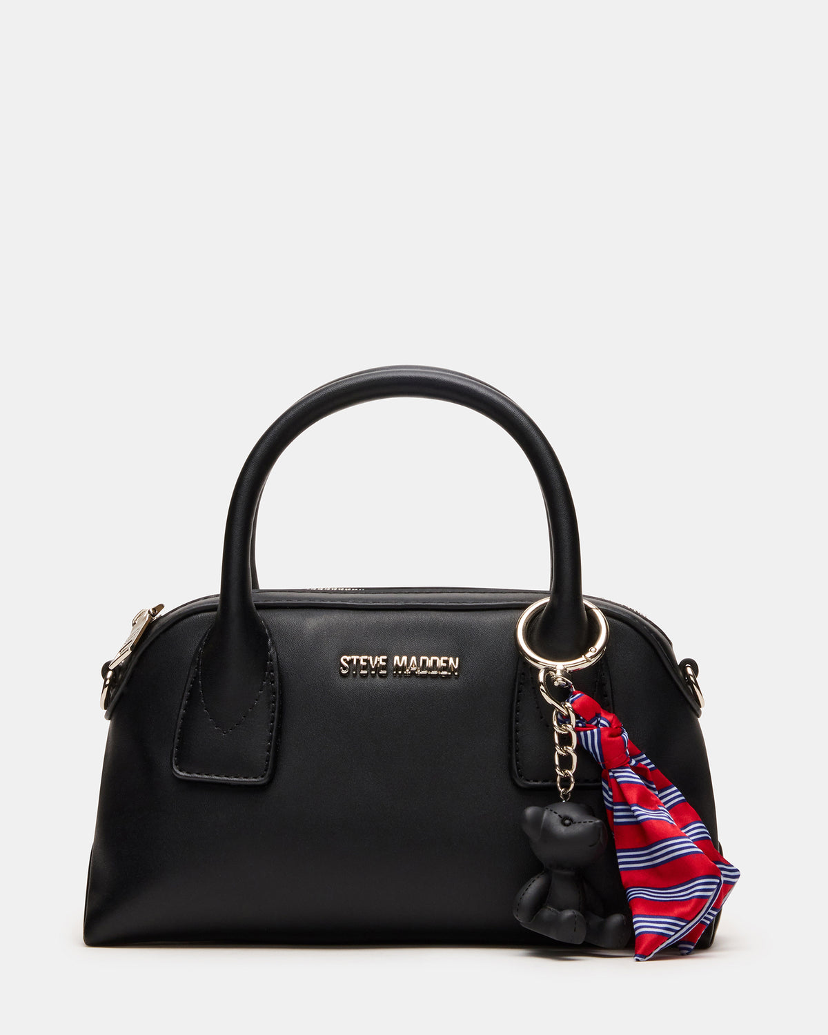 MELODIE Bag Black Dome Satchel Top-Handle Crossbody Handbag - Steve Madden
