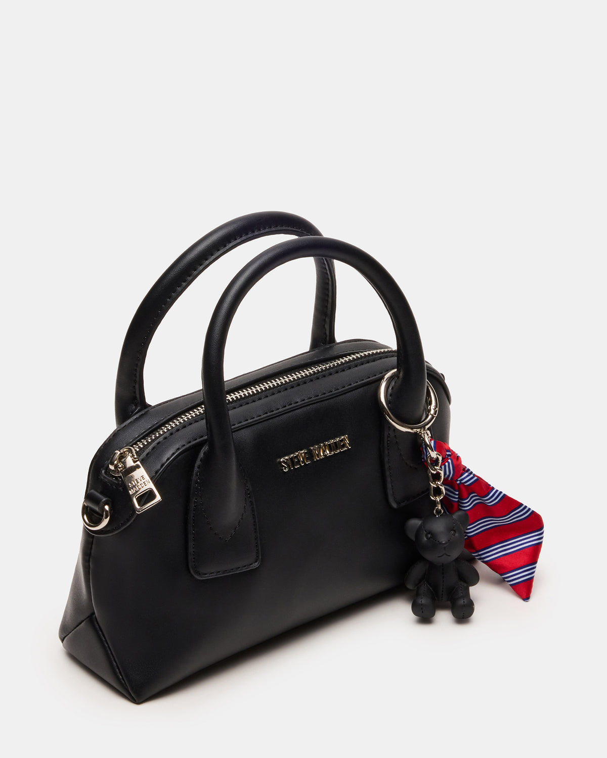 MELODIE Bag Black Dome Satchel Top-Handle Crossbody Handbag - Steve Madden