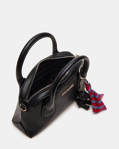 MELODIE Bag Black Dome Satchel Top-Handle Crossbody Handbag - Steve Madden