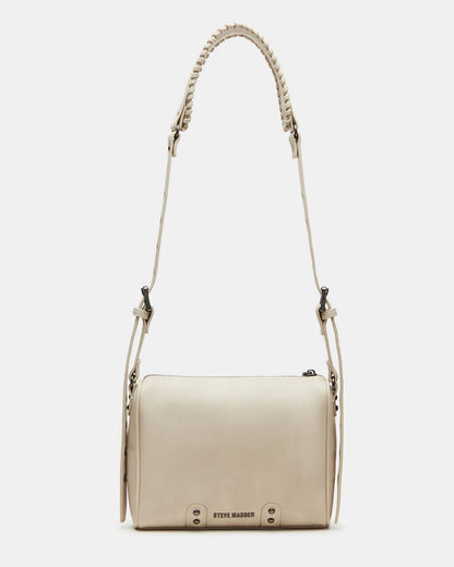 RIGBY Taupe Women's Fringe Studded Crossbody Handbag - Steve Madden