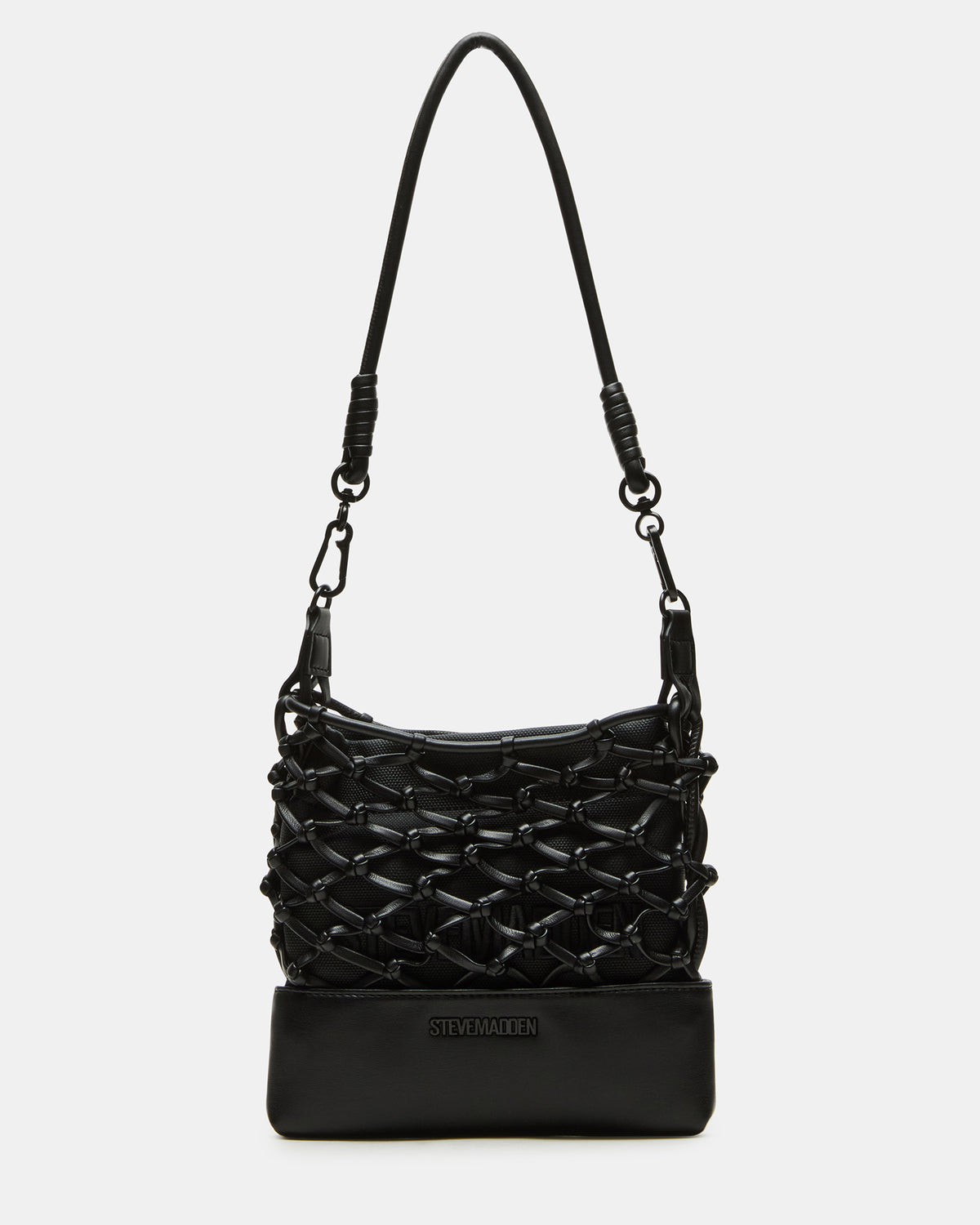 ARDA Black/Black Women's Crossbody Pouch Handbag - Steve Madden