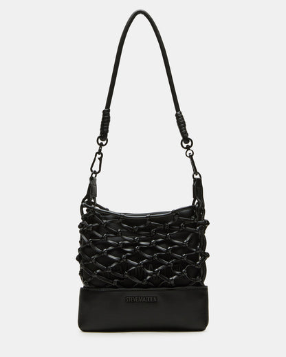 ARDA Black/Black Women's Crossbody Pouch Handbag - Steve Madden
