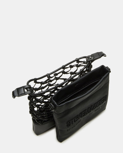 ARDA Black/Black Women's Crossbody Pouch Handbag - Steve Madden