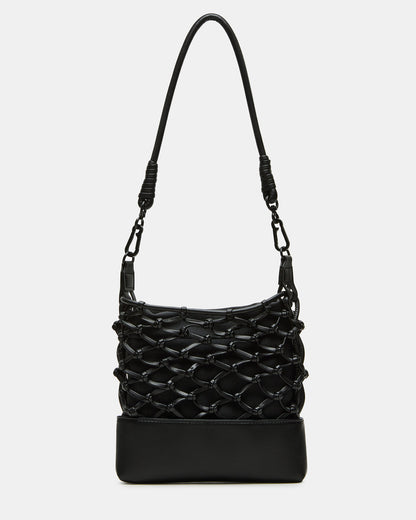 ARDA Black/Black Women's Crossbody Pouch Handbag - Steve Madden