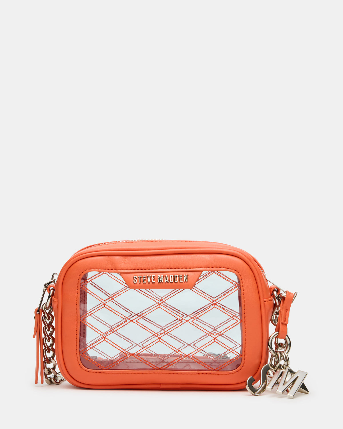 JELLY Bag Orange Clear Camera Crossbody Handbag - Steve Madden