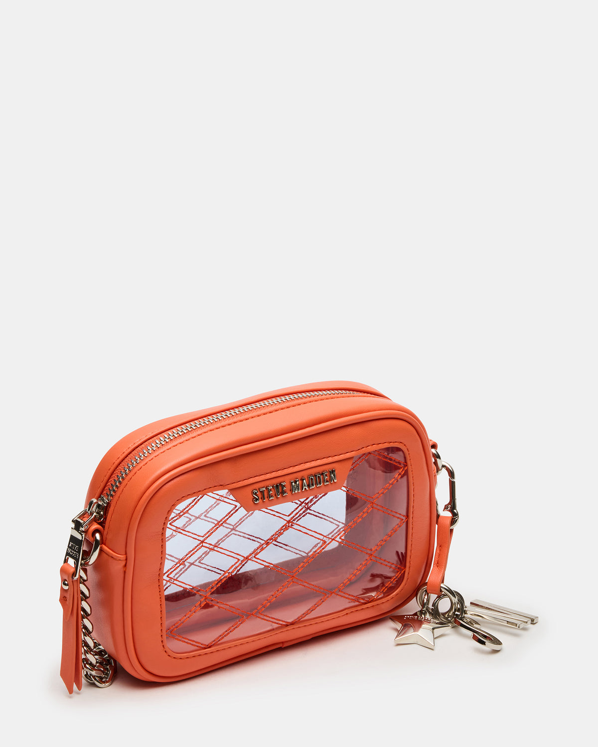 JELLY Bag Orange Clear Camera Crossbody Handbag - Steve Madden