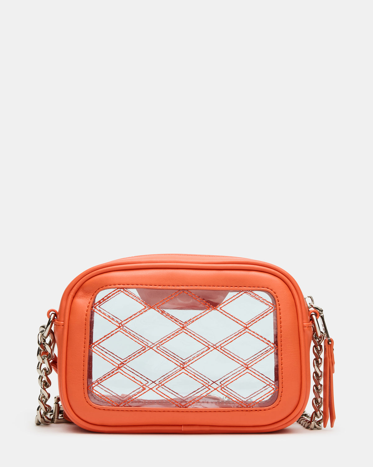 JELLY Bag Orange Clear Camera Crossbody Handbag - Steve Madden