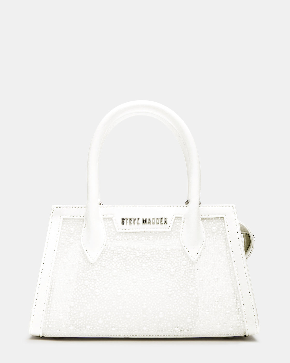 PEACH White Multi Women's Mini Top-Handle Mesh Handbag - Steve Madden