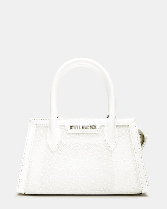 PEACH White Multi Women's Mini Top-Handle Mesh Handbag - Steve Madden