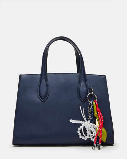 CALLEB Bag Navy Structured Tote Crossbody Handbag - Steve Madden