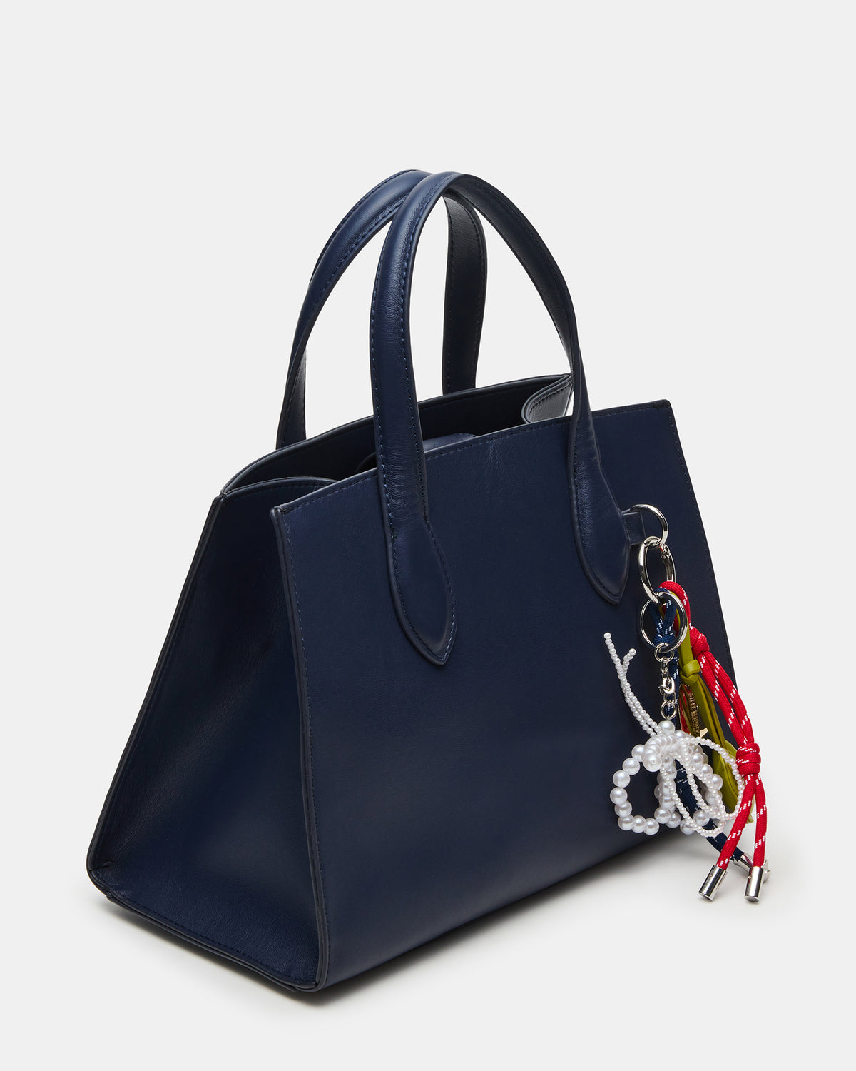 CALLEB Bag Navy Structured Tote Crossbody Handbag - Steve Madden