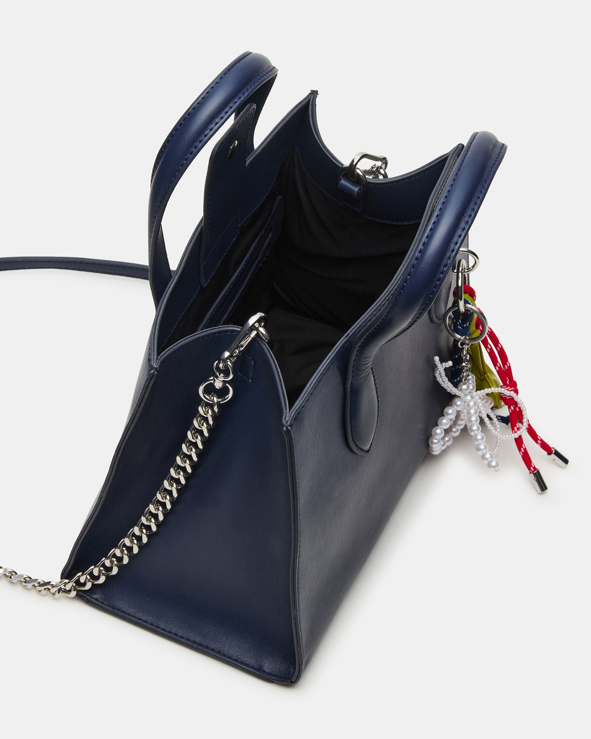 CALLEB Bag Navy Structured Tote Crossbody Handbag - Steve Madden