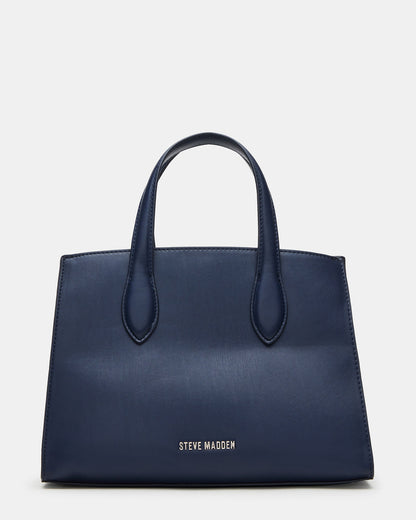 CALLEB Bag Navy Structured Tote Crossbody Handbag - Steve Madden