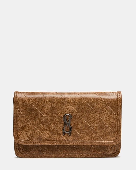 RELAX Bag Pecan Logo Chain Strap Crossbody Handbag - Steve Madden