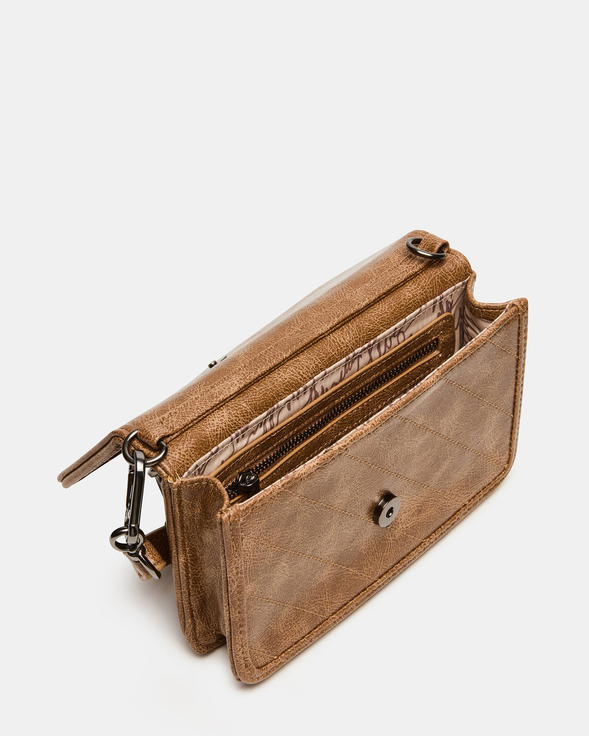RELAX Bag Pecan Logo Chain Strap Crossbody Handbag - Steve Madden