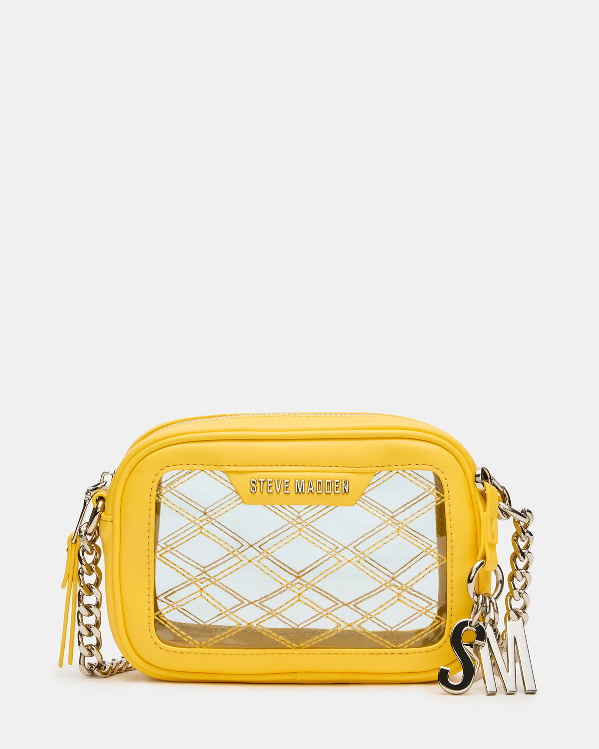JELLY Bag Yellow Clear Camera Crossbody Handbag - Steve Madden