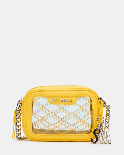 JELLY Bag Yellow Clear Camera Crossbody Handbag - Steve Madden
