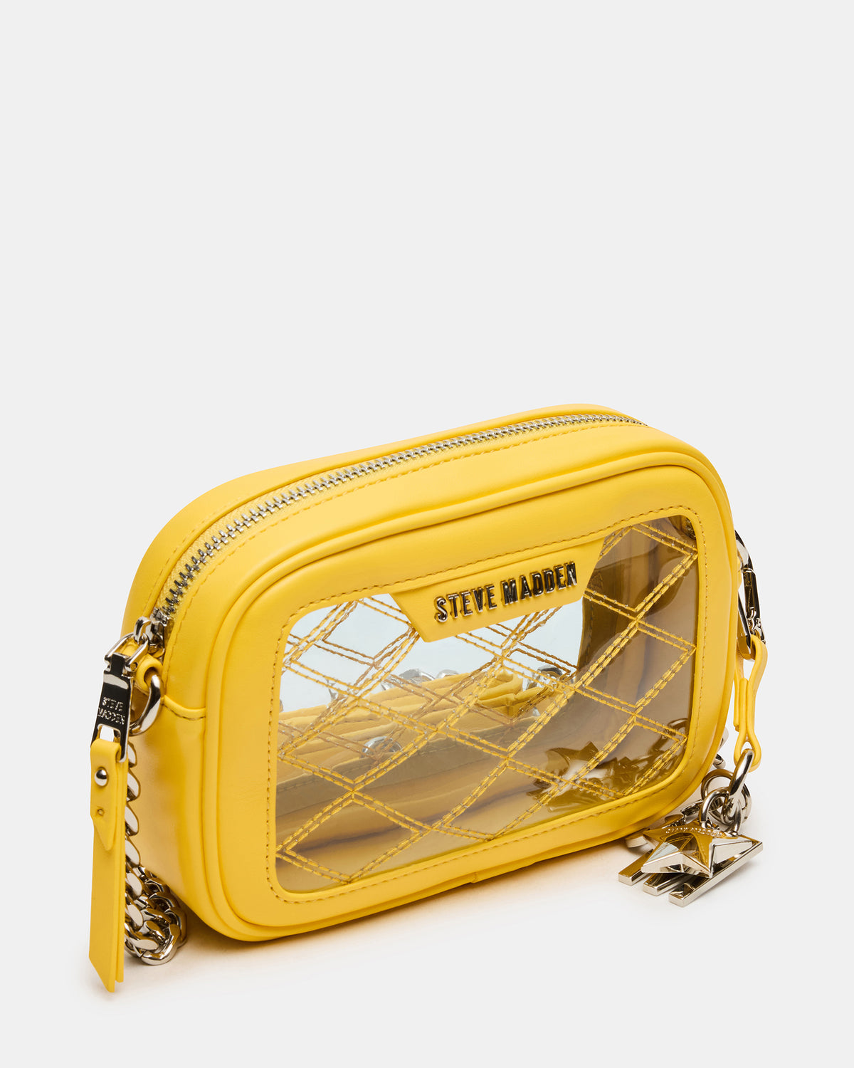 JELLY Bag Yellow Clear Camera Crossbody Handbag - Steve Madden